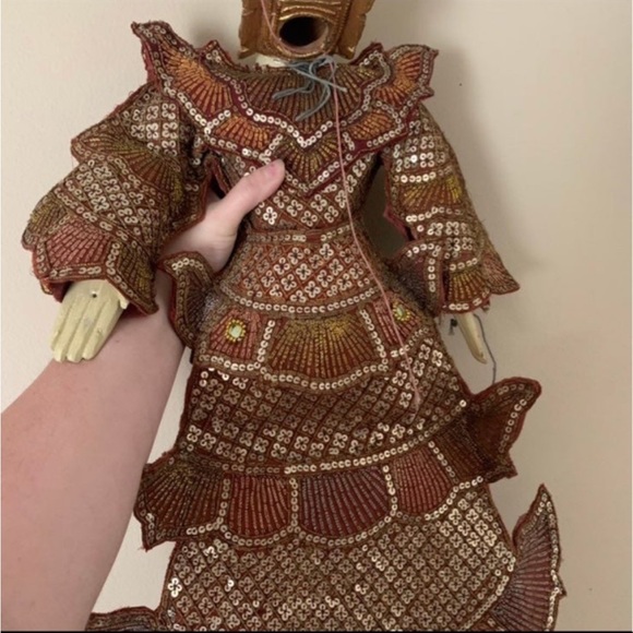 Indonesian Thai Burmese Asian Handmade Marionette Wooden Puppet LARGE - Picture 10 of 10